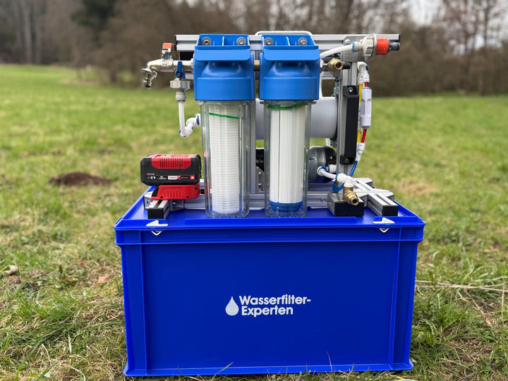 OSMEX Traveller | 12V Pumpe für Akku + Filterglocke + Eurobox