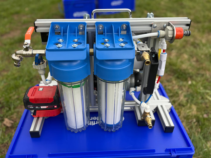 OSMEX Traveller | 12V Pumpe für Akku + Filterglocke + Eurobox