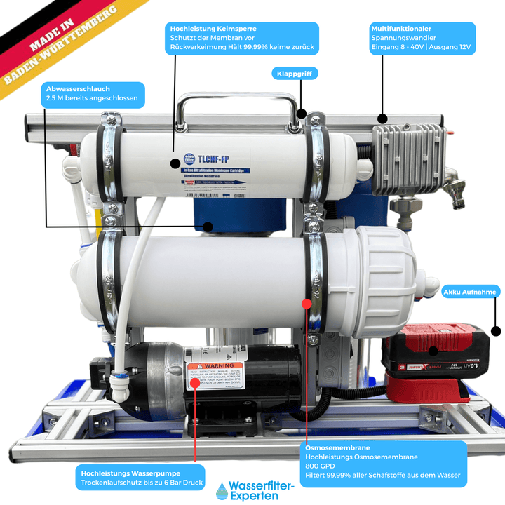 OSMEX Traveler Akku in BOX - OsmexOsmoseanalge#Wasserfiltercamping